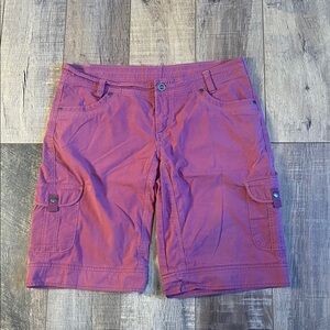 KUHL Women's SPLASH Bermuda Cargo Mauve Shorts Size 14